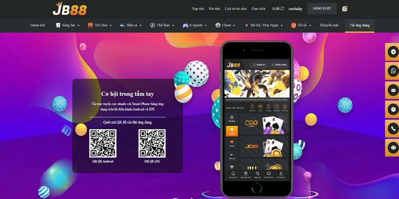 Tải app JB88 sẽ mang lại một trải nghiệm thú vị cho anh em bet thủ